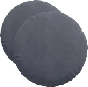 vidaXL Ülőpárnák 2 pcs Sötétszürke Ø 40 x 13 cm Bársony