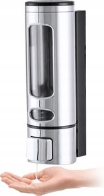 Fürdőszobai Folyékony Szappan Adagoló Fali Sampon Króm 400 ml