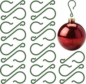 30 db gömb medál, karácsonyfa akasztó dísz Zöld