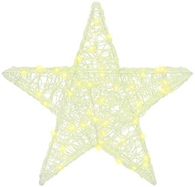 3D Csillag 50 LED-del Meleg fehér 55 x 53.5 x 10 cm Akril
