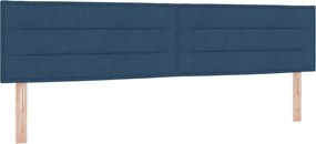 vidaXL LED ágytámla LED -es lámpákkal Kék 200 cm Poliészter