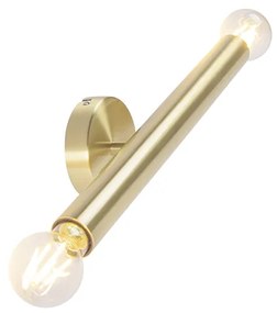 Vintage fali lámpa arany 2-lámpás - Tubi