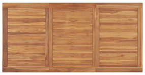5 részes tömör tíkfa kerti étkezőgarnitúra 160 x 80 cm
