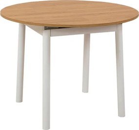 Oliver étkezőasztal, tölgy-fehér, 100 cm