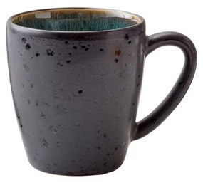 Mensa fekete-zöld agyagkerámia bögre, 190 ml - Bitz
