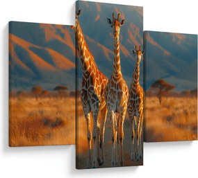 Kép - Zsiráfok a legelőn (90x60 cm)