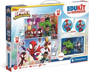 Pókember Spidey 4 az 1-ben játékgyűjtemény Clementoni
