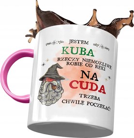 Rózsaszín bögre Jakab Kuba Kollégáknak Ajándék Nyomtatott Fotóval