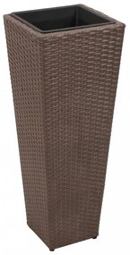 3 db barna polyrattan kerti magaságyás