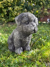 Beton kerti figurák Kutya Shih Tzu ülő beton kutya dekoráció
