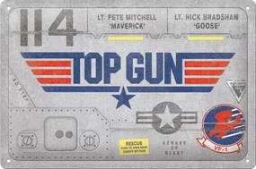 Fém tábla Top Gun - Aircraft Metal, (30 x 20 cm)