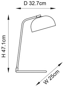 Endon 106336 - Asztali lámpa BRAIR 1xE14/7W/230V fekete