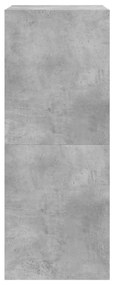 betonszürke cipőszekrény 2 kihajtható fiókkal 60 x 42 x 108 cm