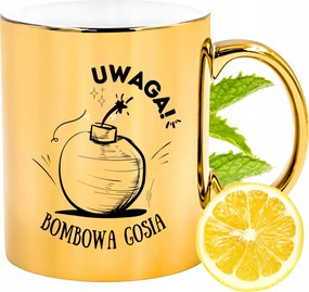 Prémium Arany Csillogó Bögre Ajándék Nyomtatott Fotóval