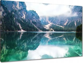 Képek 120x80 Csónak a hegyi tavon