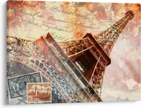 Kép - Eiffel-torony vintage stílusban (70x50 cm)