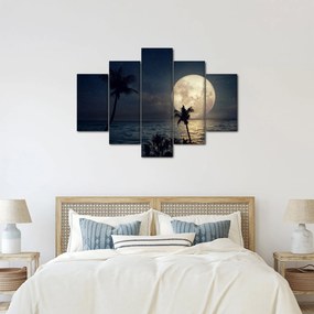 Kép - Strand teliholddal (150x105 cm)