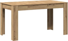 vidaXL kézműves tölgy színű szerelt fa étkezőasztal 140 x 74,5 x 76 cm