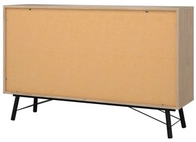 Natúr színű alacsony komód tölgyfa dekorral 153x95 cm Ry – Tvilum