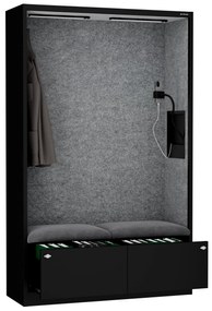 Sally 1150mm korpus Czarny - siedzisko Szary