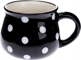 Kerámia pöttyös bögre 75 ml Fekete eszpresszó pöttyös eszpresszóhoz