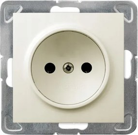 Ospel Impresja Egyszeres Fali Aljzat Földelés Nélkül Ekru Színű Kontakt GP-1Y/m/27