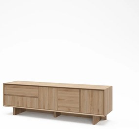 Natúr színű TV-állvány tölgyfa dekorral 180x55x45 cm Carpi – Marckeric