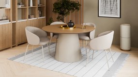 MAZZONI EXPORT CLARA Bézs (Basel 24 szövet)/bézs lábak - MODERN KÁRPITOZOTT KAGYLÓSZÉK LOFT STÍLUSÚ NAPPALIBA/ÉTKEZŐBE/IRODÁBA