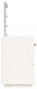 fehér tömör fenyőfa fésülködőasztal LED-del 95 x 50 x 133,5 cm