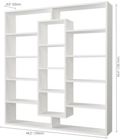 könyvespolc Ample - White
