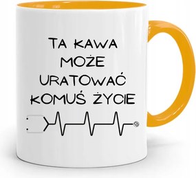 Sárga Bögre Ajándék Ápolónőnek Életet Ment A fényképes nyomattal