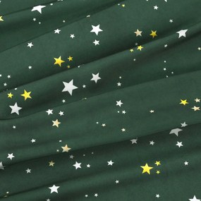 Goldea karácsonyi teflonbevonatú asztalterítő - csillagok zöld alapon 140 x 220 cm