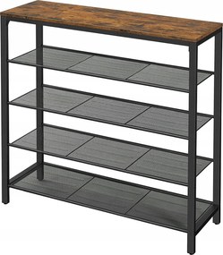 Nagy Cipősszekrény Rusztikus Polc 5 Szint