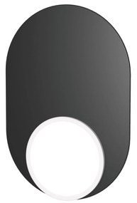 Mennyezeti / fali lámpa DOT 03, többféle változat - TUNTO Modell: fekete keret és burkolat, fekete fém panel