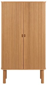 Natúr színű szekrény tolóajtóval, tölgyfa dekorral 80x145 cm Langley – Actona