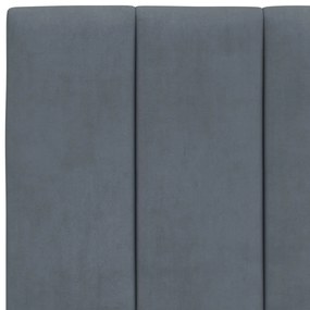 sötétszürke bársony fejtámla párna 90 cm