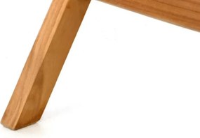 DIVERO összecsukható kerti körasztal tíkfából - Ø 80 cm