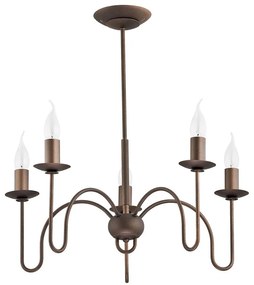 Csillár rúdon CARTELL 5xE14/10W/230V bronz