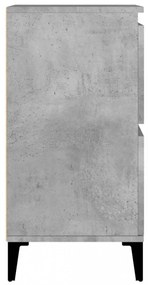 2 db betonszürke szerelt fa tálalószekrény 60 x 35 x 70 cm