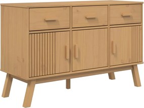 vidaXL OLDEN barna tömör fenyőfa tálalószekrény 114 x 43 x 73,5 cm