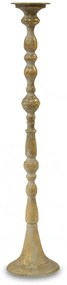 Derby antikolt óarany magas fém gyertyatartó talpas állvány 78x16x16cm