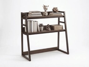 Asztali polc VERTEX 90x95 cm, fekete / dió dekoráció