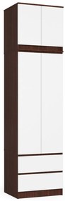 Ruhásszekrény Sahil (wenge + fehér). Akció -15%. 1070955