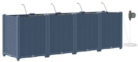 Kerti ültetők Szürke 160 x 40 x 52 cm Acél