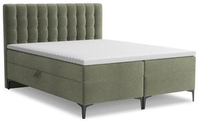 Zöld ágyneműtartós boxspring ágy 180x200 cm Puhala – Makamii