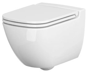 Wc soft close ülőkével Cersanit Dormo fehér színben fényes felülettel hátsó kifolyással SIKOSCCAK100