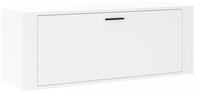 fehér szerelt fa fali cipőszekrény 100 x 35 x 38 cm