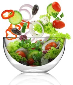 Double duplafalú üveg szervírozó tál, 500 ml - Vialli Design