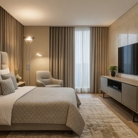 Brilagi - Fényerőszabályozható állólámpa SCARLETT 1xR7s/230W/230V+1xG9/40W matt króm