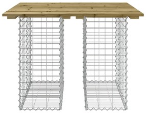 impregnált fenyőfa gabion kerti pad 100 x 102 x 72 cm